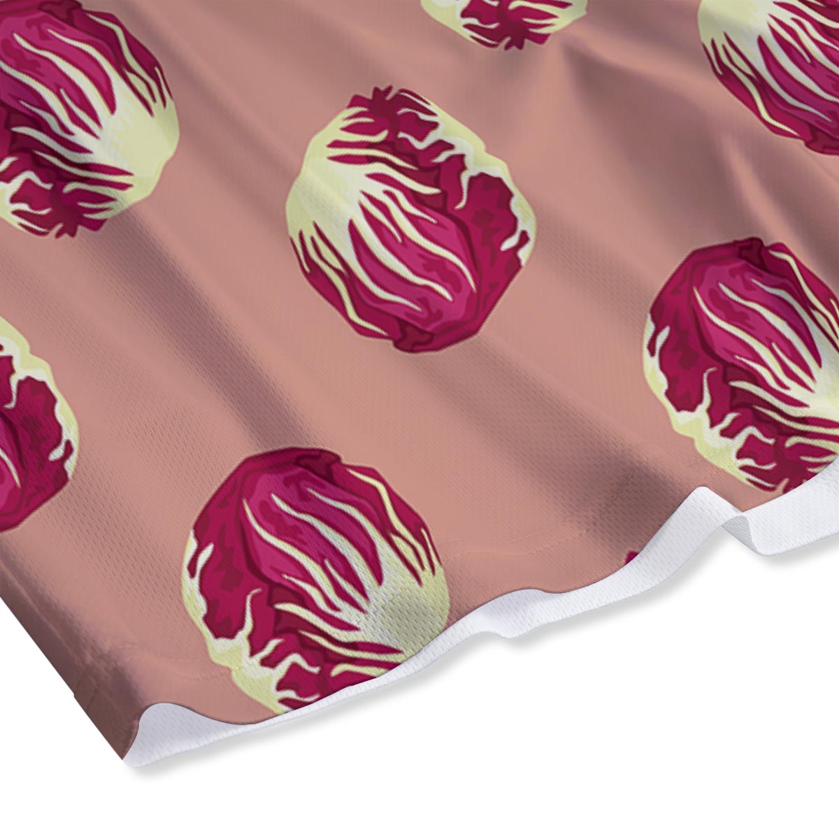 Cabbage Red Print Pattern Mesh Shorts-grizzshop