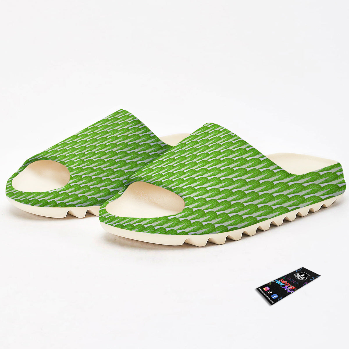 Cabbage Leaf Chinese Print Sandals-grizzshop