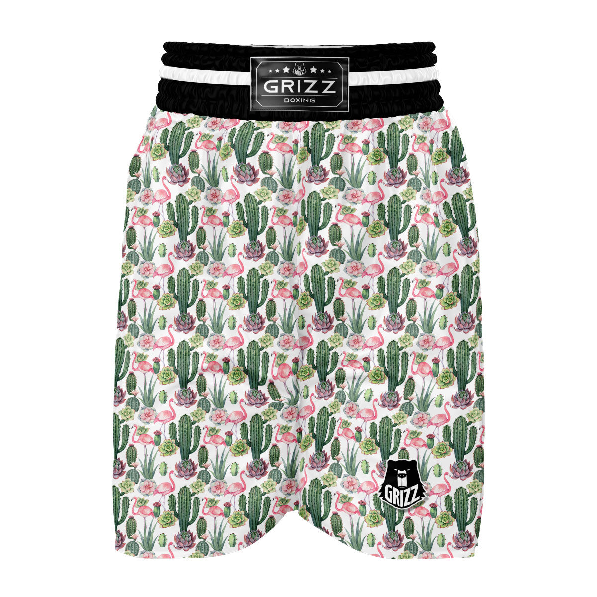 Cactus And Flamingo Boxing Shorts-grizzshop