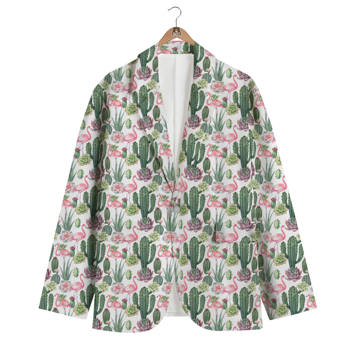 Cactus And Flamingo Men's Blazer-grizzshop
