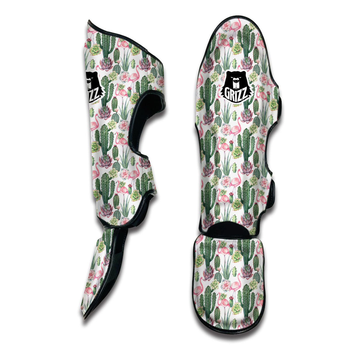 Cactus And Flamingo Muay Thai Shin Guards-grizzshop