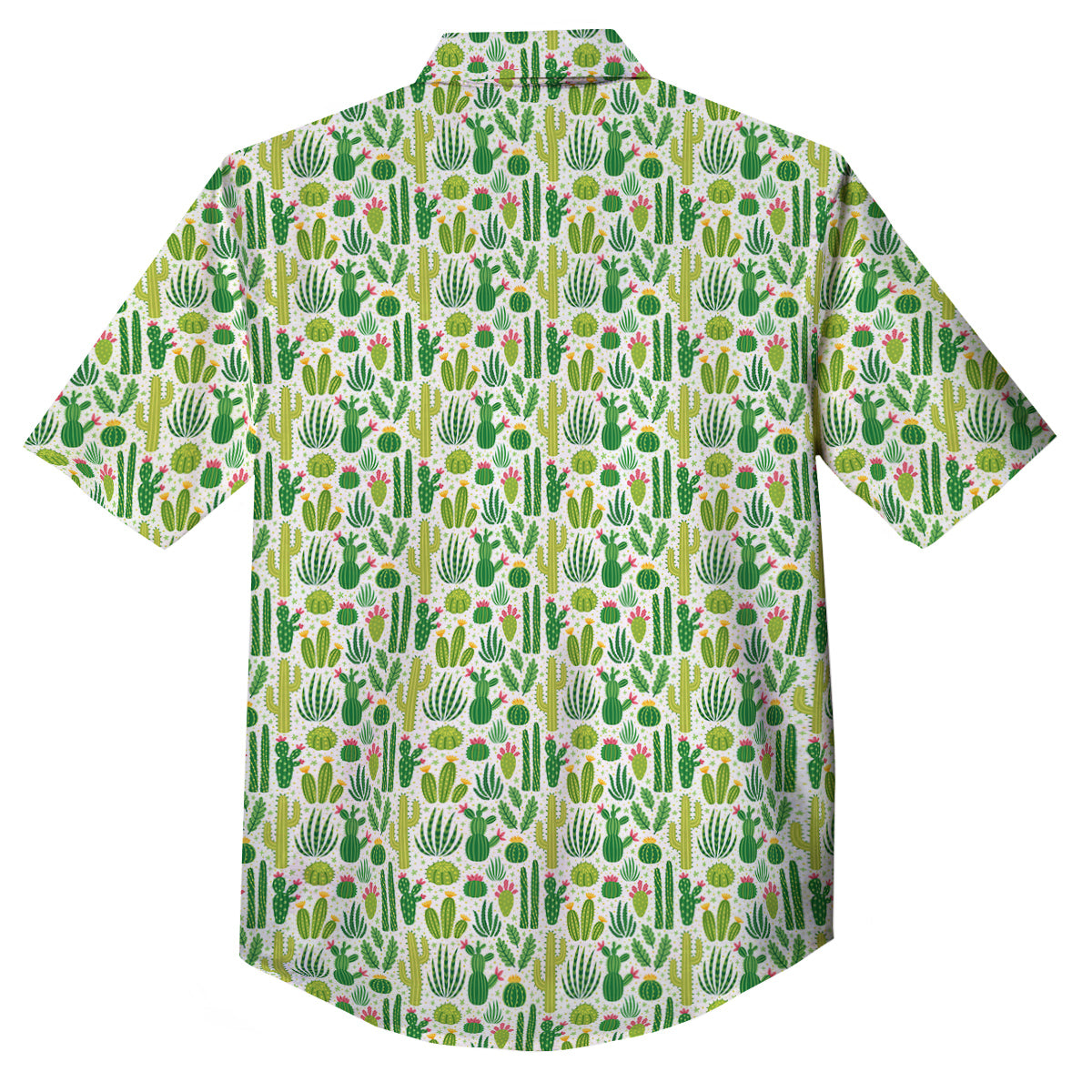 Cactus Cute Cartoon Print Pattern Button Up Shirt-grizzshop