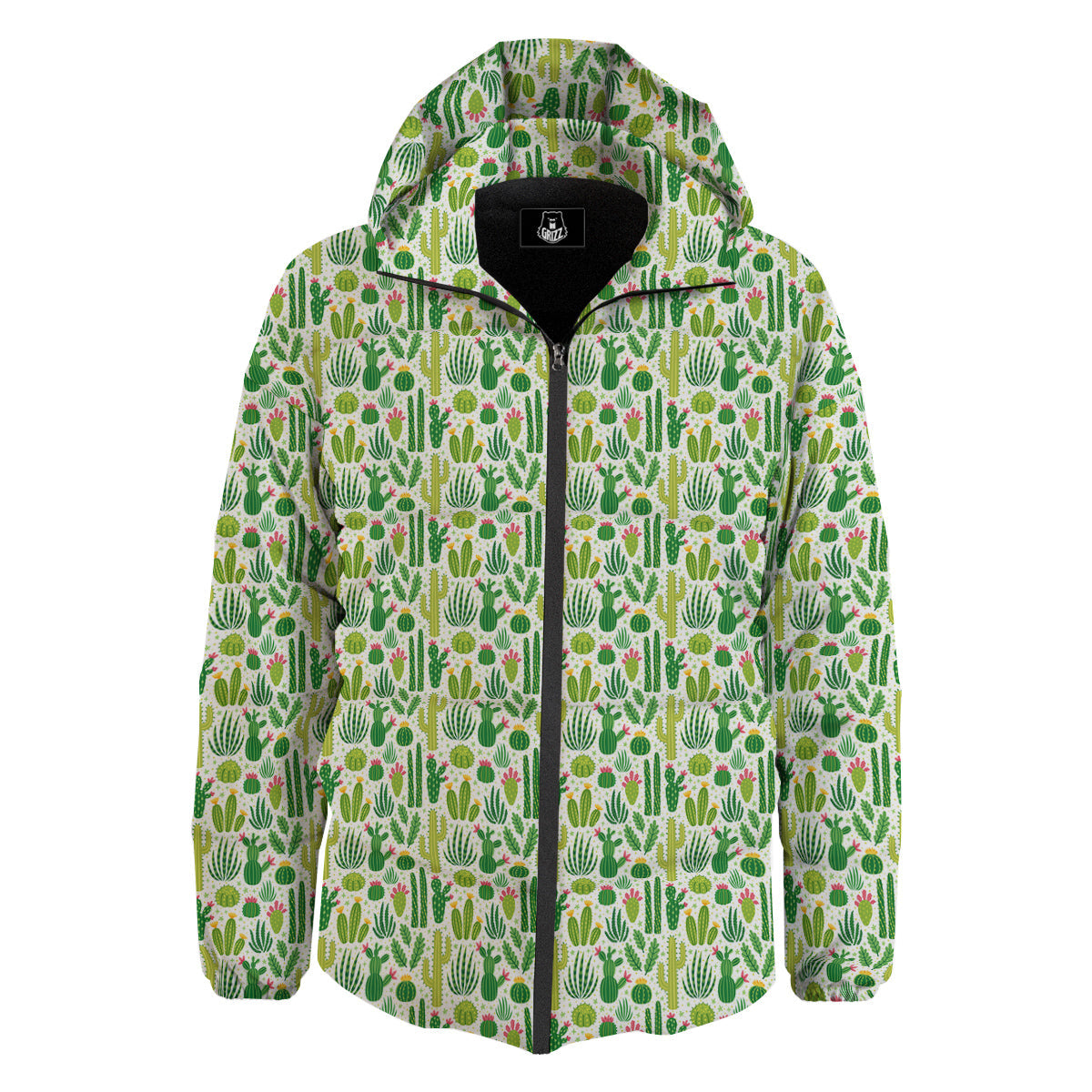 Cactus Cute Cartoon Print Pattern Down Jacket-grizzshop