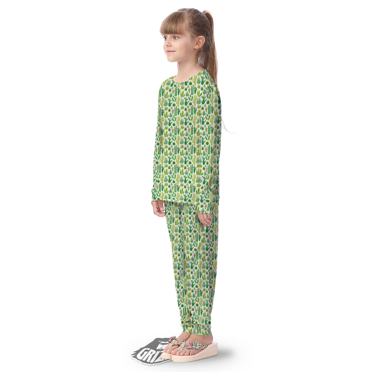 Cactus Cute Cartoon Print Pattern Kid's Pajamas-grizzshop