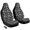 Cactus White And Black Print Pattern Car Seat Covers-grizzshop