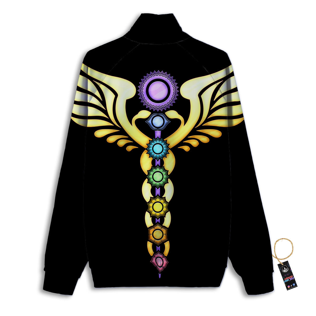 Caduceus 7 Chakras Print Track Jacket-grizzshop