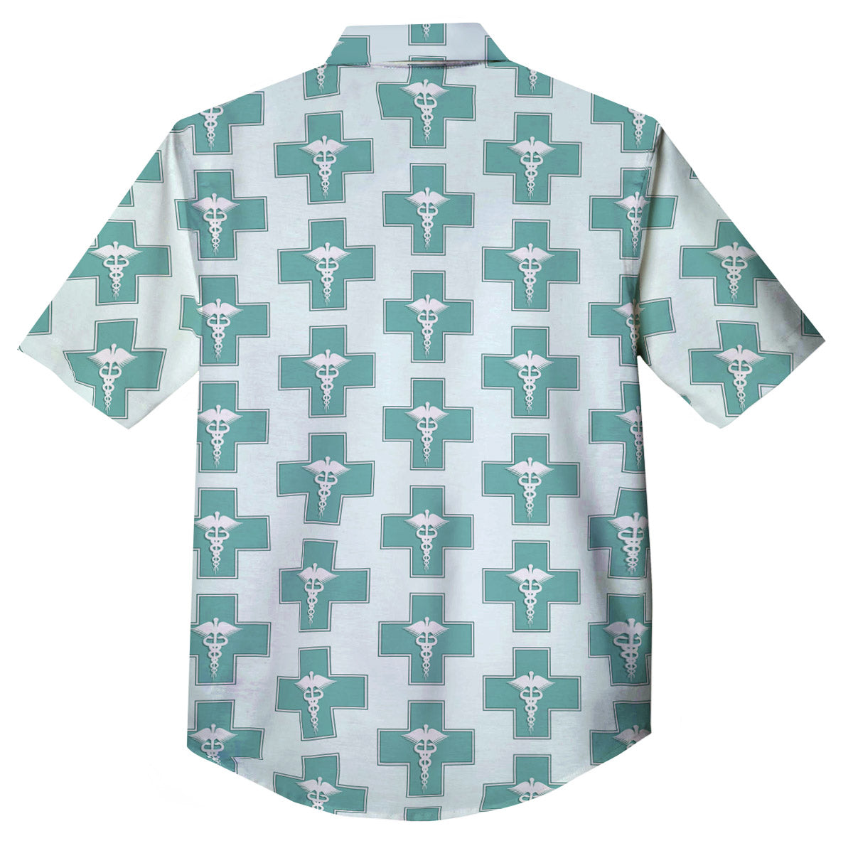 Caduceus Print Pattern Button Up Shirt-grizzshop