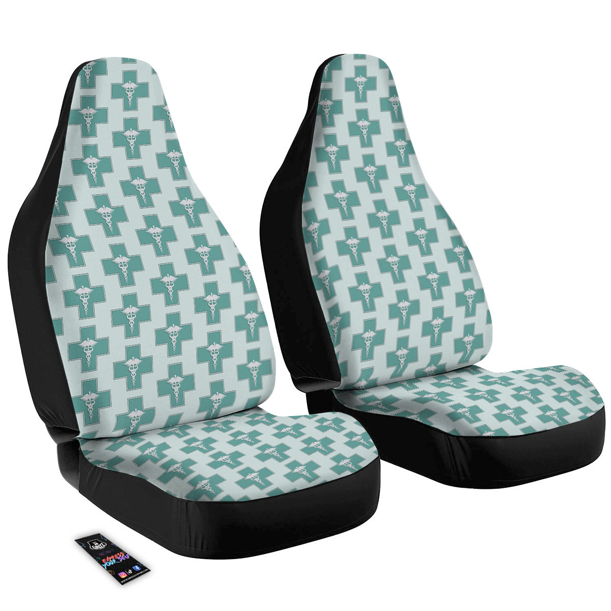 Caduceus Print Pattern Car Seat Covers-grizzshop