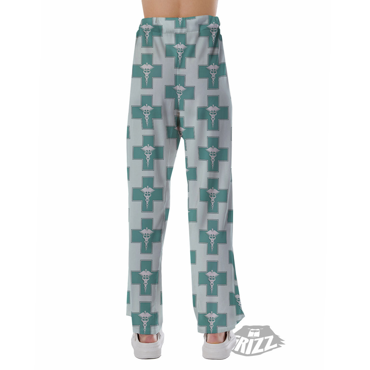Caduceus Print Pattern Pajama Pants-grizzshop