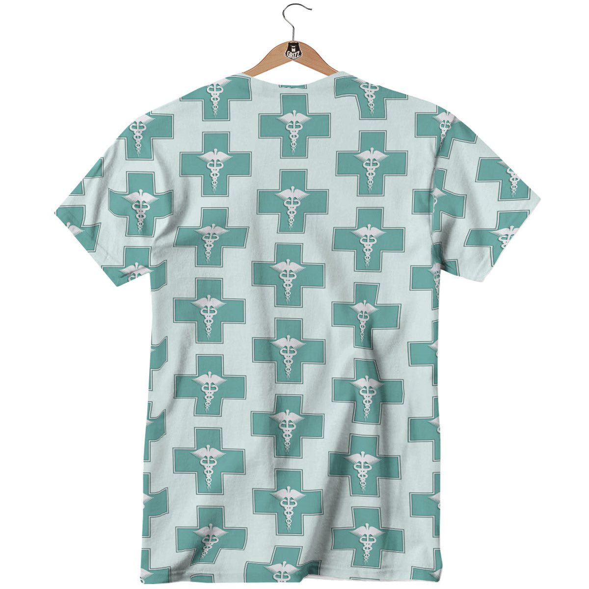 Caduceus Print Pattern T-Shirt-grizzshop