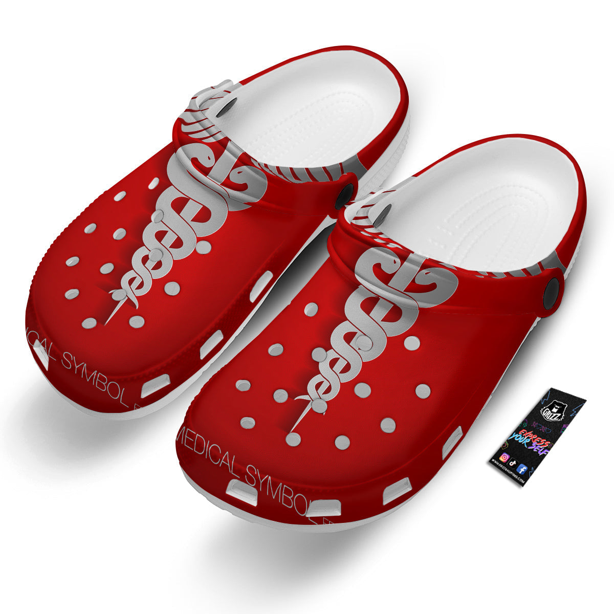 Caduceus Symbol Of Medicine Print Clog-grizzshop