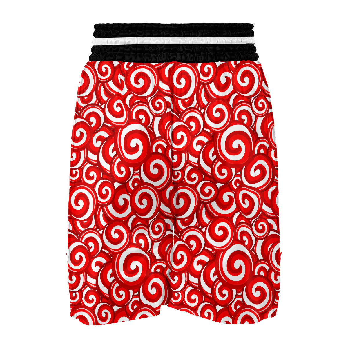 Cady Cane Pattern Print Boxing Shorts-grizzshop