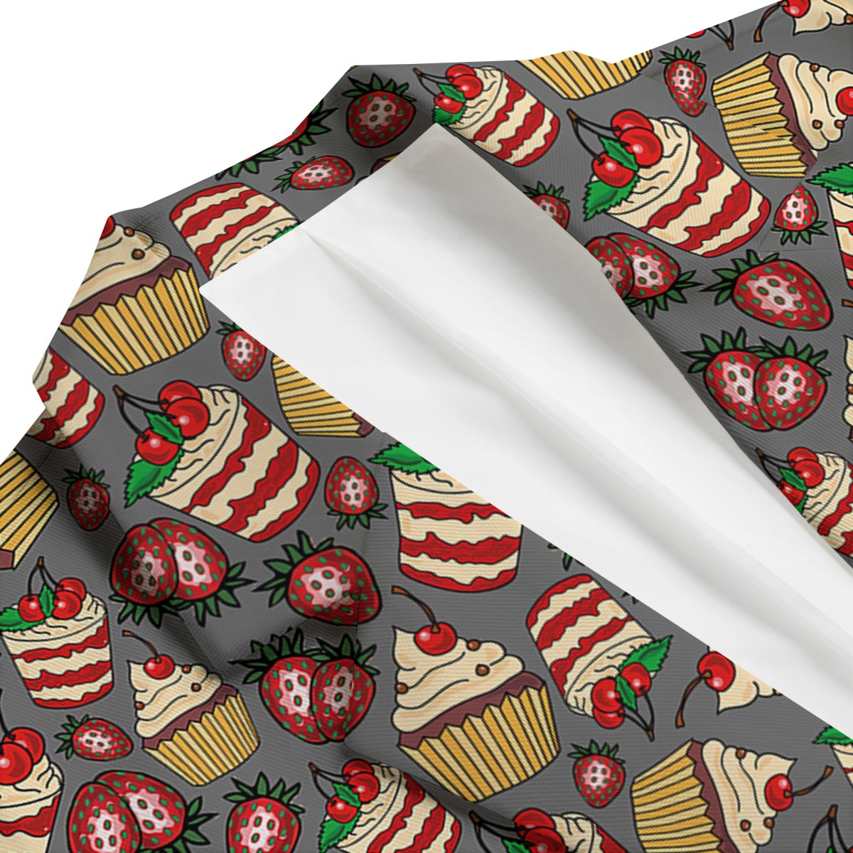 Cake Strawberry Pattern Print Men's Blazer-grizzshop