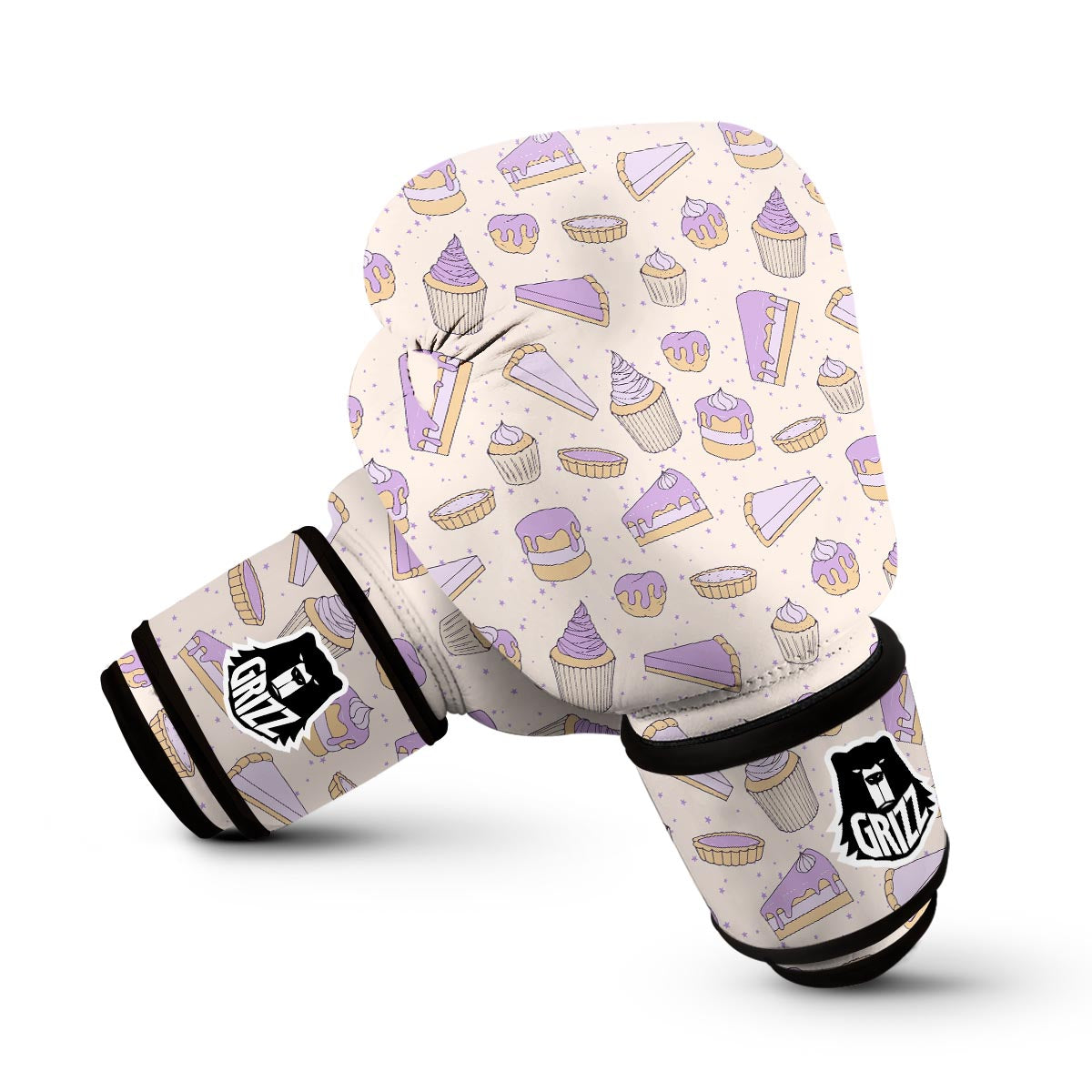Cake Sweet Pattern Print Boxing Gloves-grizzshop