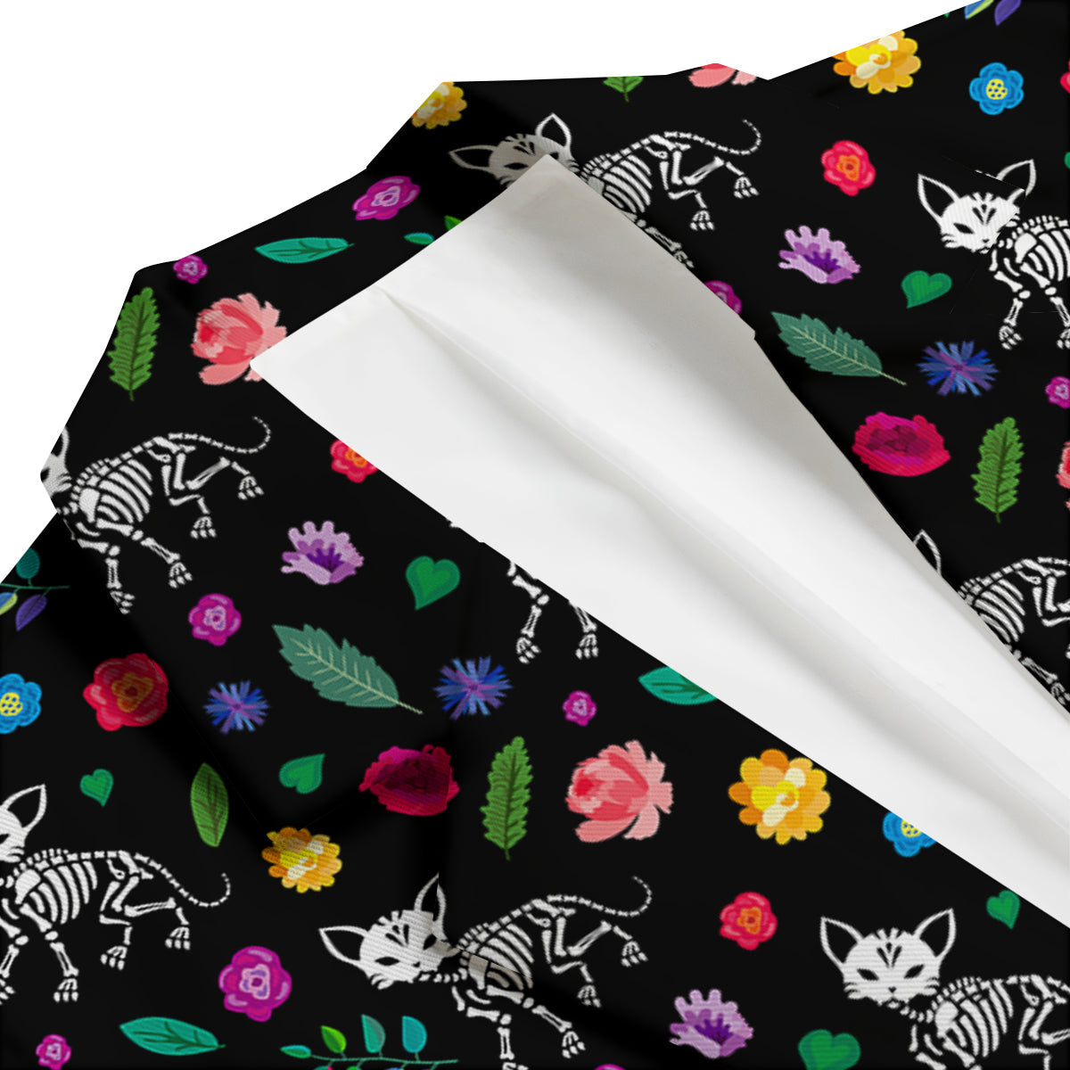 Calavera Cat Skeleton Print Pattern Men's Blazer-grizzshop
