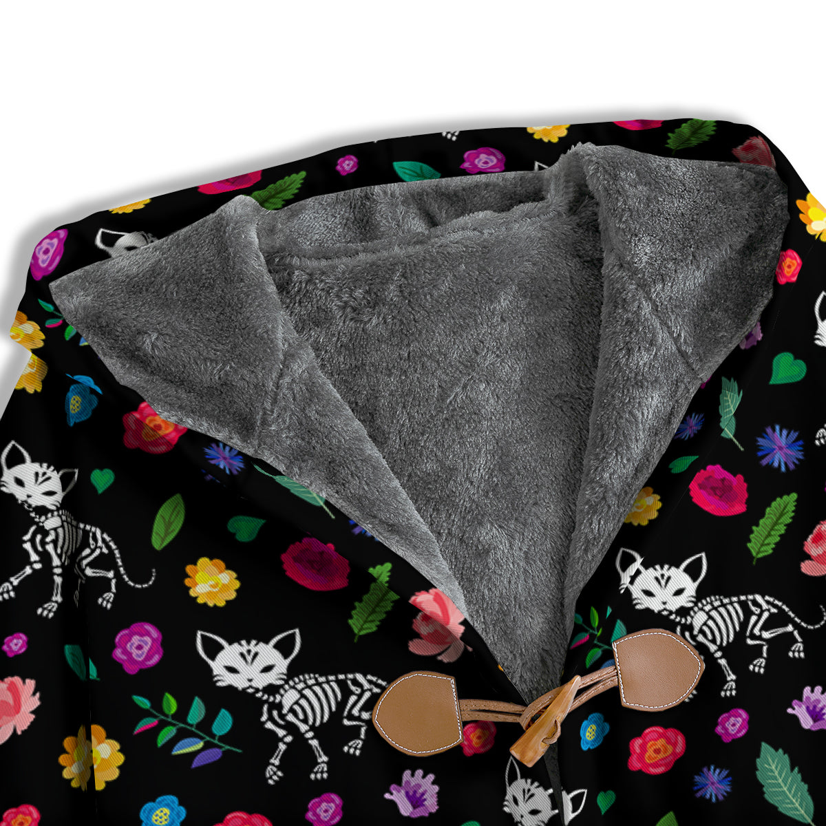 Calavera Cat Skeleton Print Pattern Men's Windbreaker Jacket-grizzshop