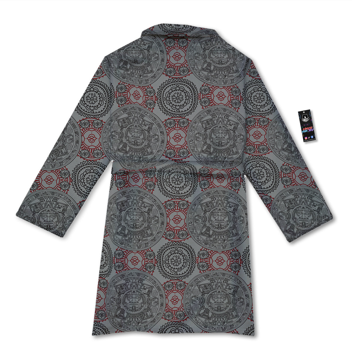 Calendar Aztec Doodle Print Pattern Bathrobe-grizzshop