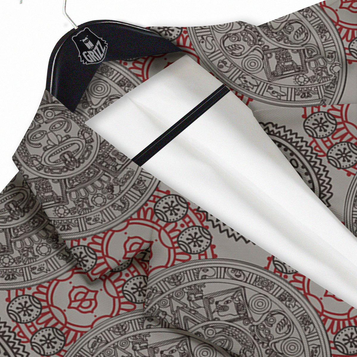 Calendar Aztec Doodle Print Pattern Men's Sport Coat-grizzshop