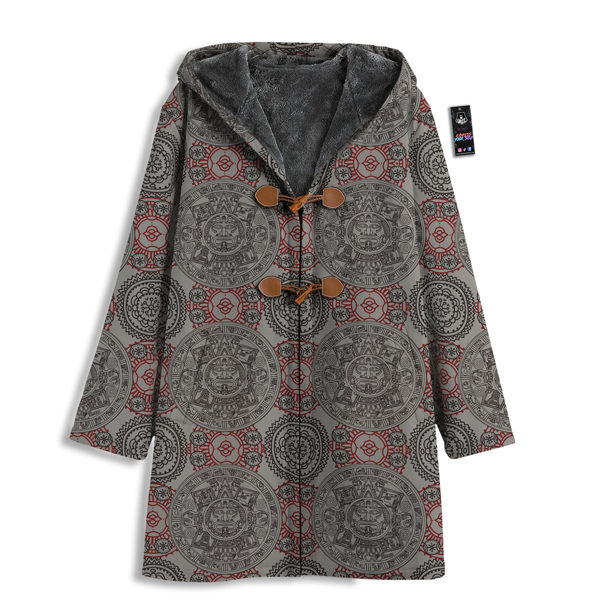 Calendar Aztec Doodle Print Pattern Men's Windbreaker Jacket-grizzshop