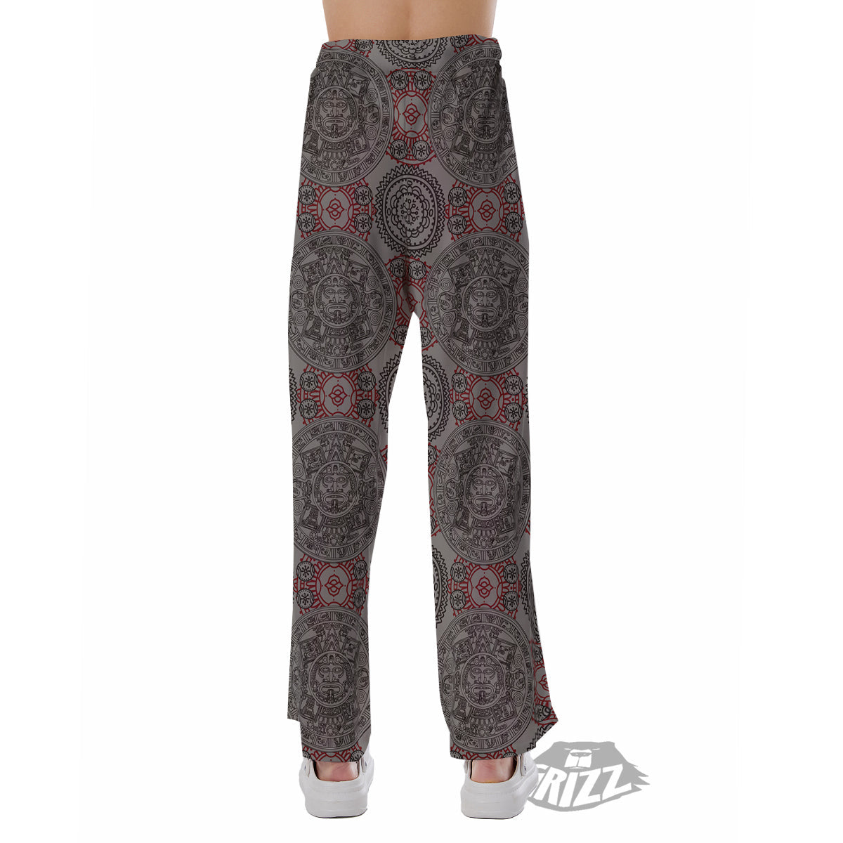Calendar Aztec Doodle Print Pattern Pajama Pants-grizzshop