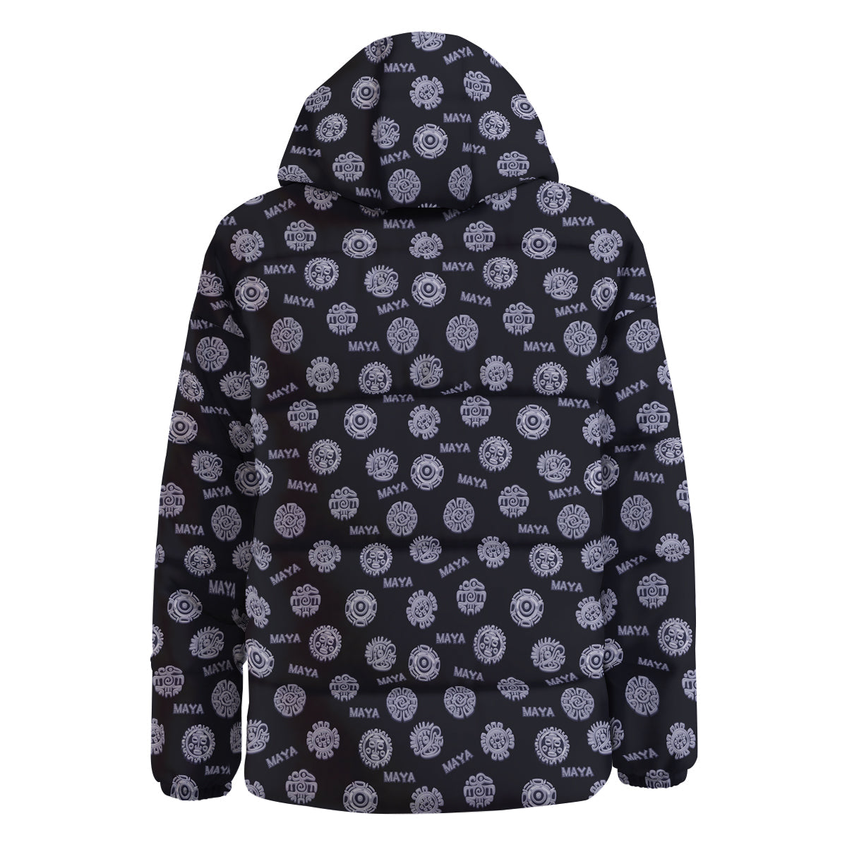 Calendar Aztec Maya Exotic Print Pattern Down Jacket-grizzshop