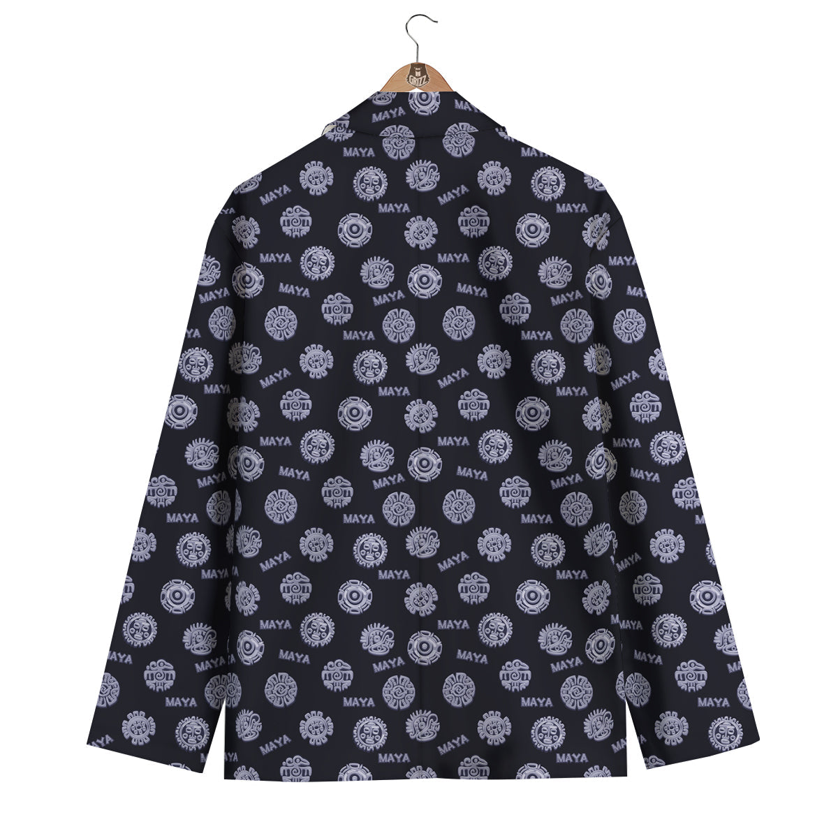 Calendar Aztec Maya Exotic Print Pattern Men's Blazer-grizzshop