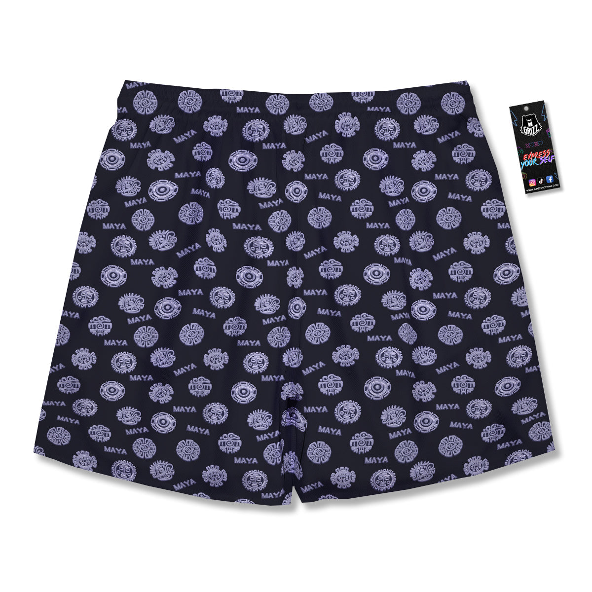 Calendar Aztec Maya Exotic Print Pattern Men's Running Shorts-grizzshop