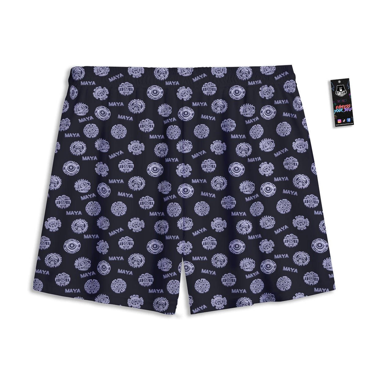Ethnic Egyptian Print Pattern Mesh Shorts