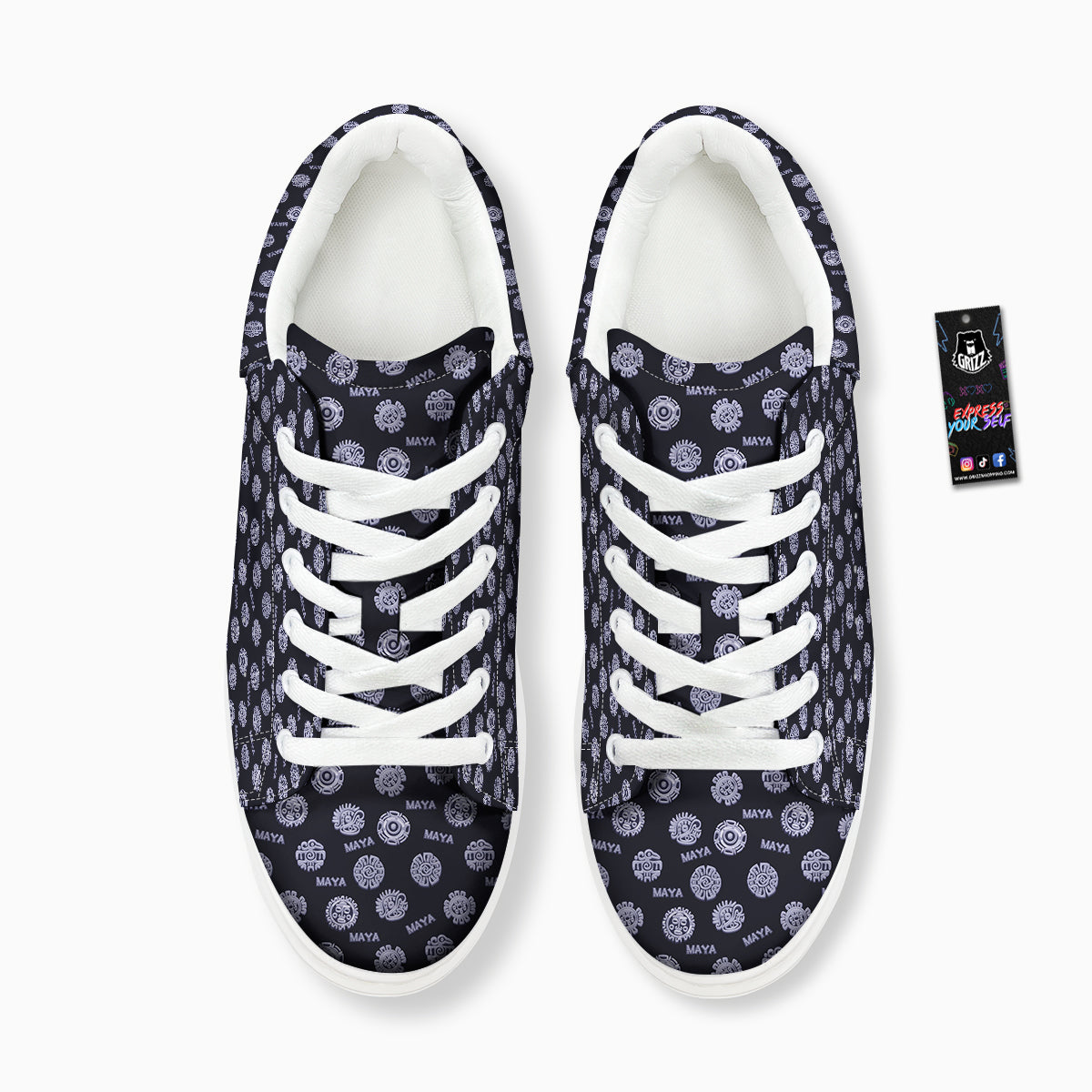 Calendar Aztec Maya Exotic Print Pattern Platform Shoes-grizzshop