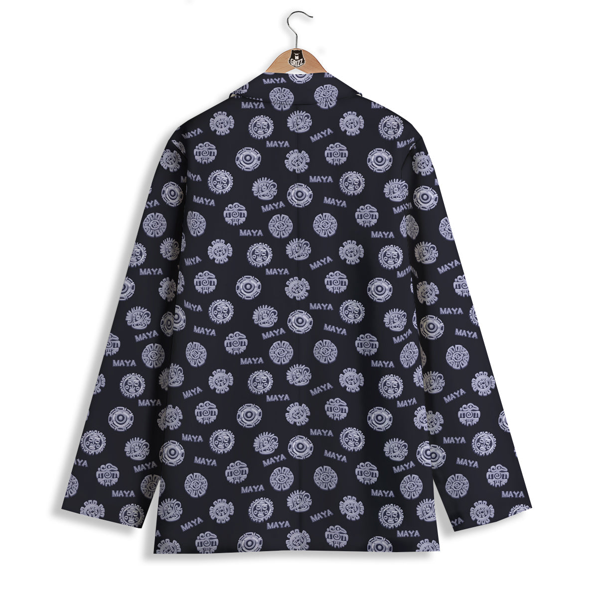 Calendar Aztec Maya Exotic Print Pattern Women's Blazer-grizzshop