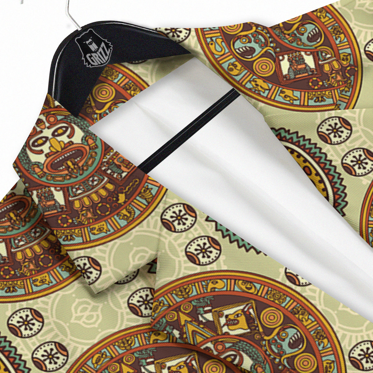 Calendar Aztec Vintage Print Pattern Men's Sport Coat-grizzshop