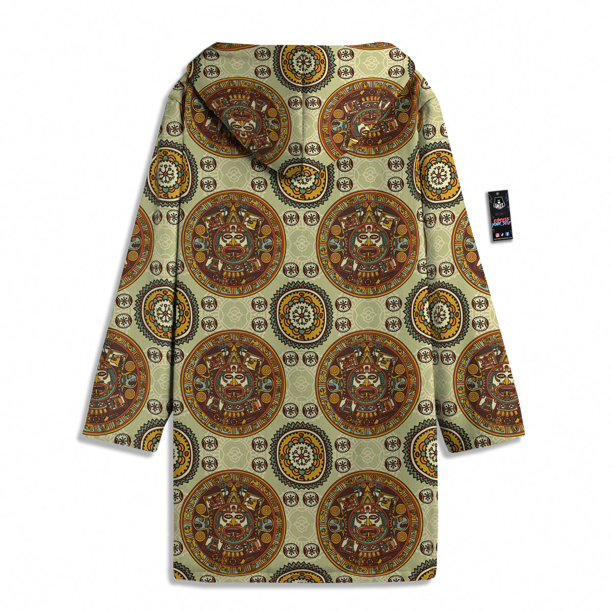 Calendar Aztec Vintage Print Pattern Men's Windbreaker Jacket-grizzshop