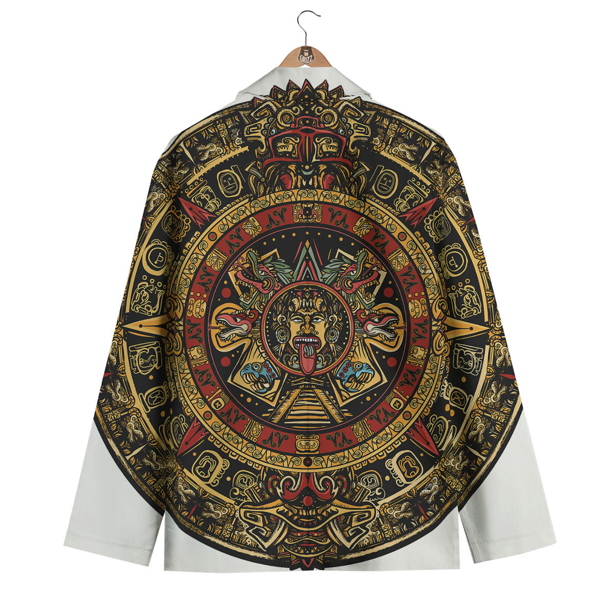 Calendar Mayan Print Men's Blazer-grizzshop