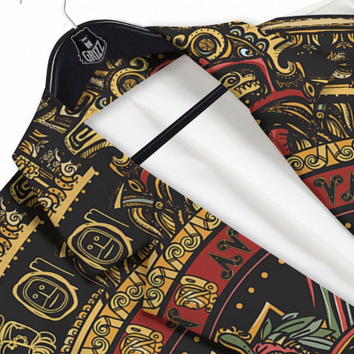 Calendar Mayan Print Men's Sport Coat-grizzshop
