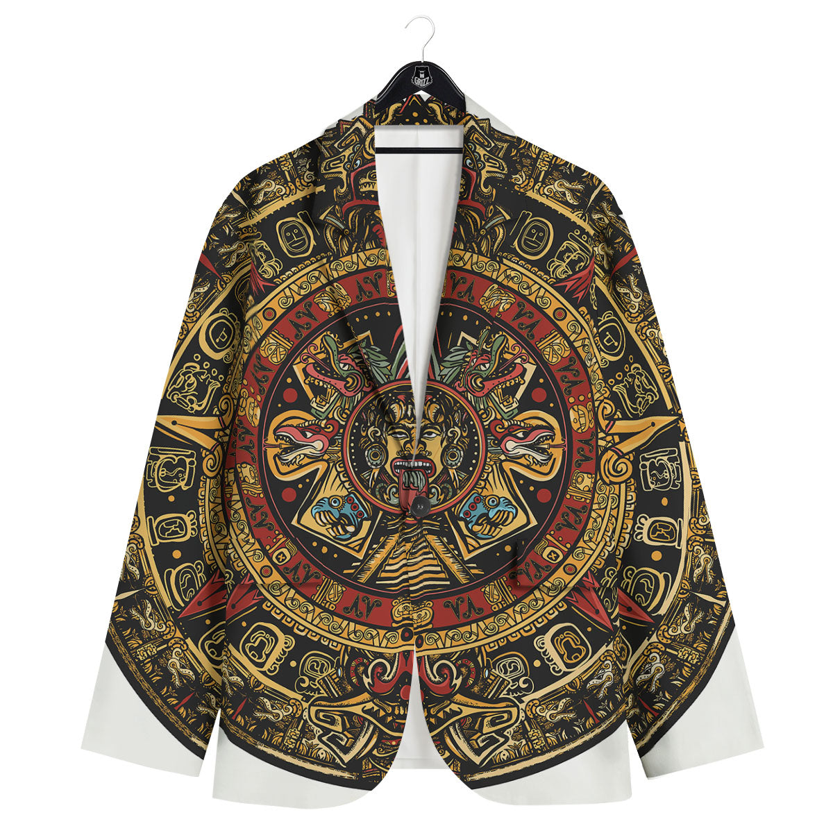 Calendar Mayan Print Men's Sport Coat-grizzshop