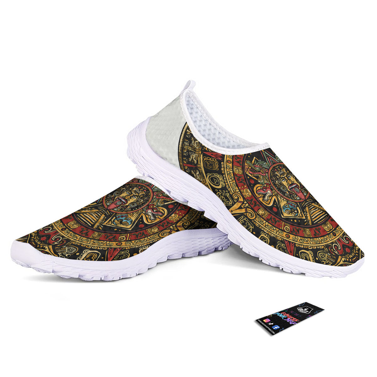 Calendar Mayan Print Nurse Shoes-grizzshop