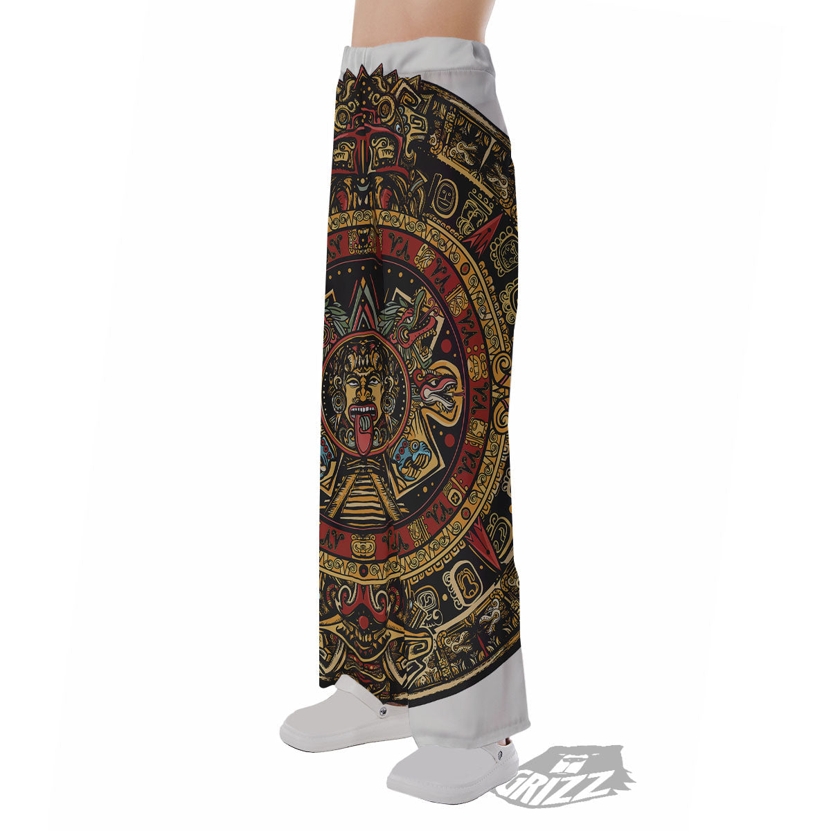 Calendar Mayan Print Pajama Pants-grizzshop