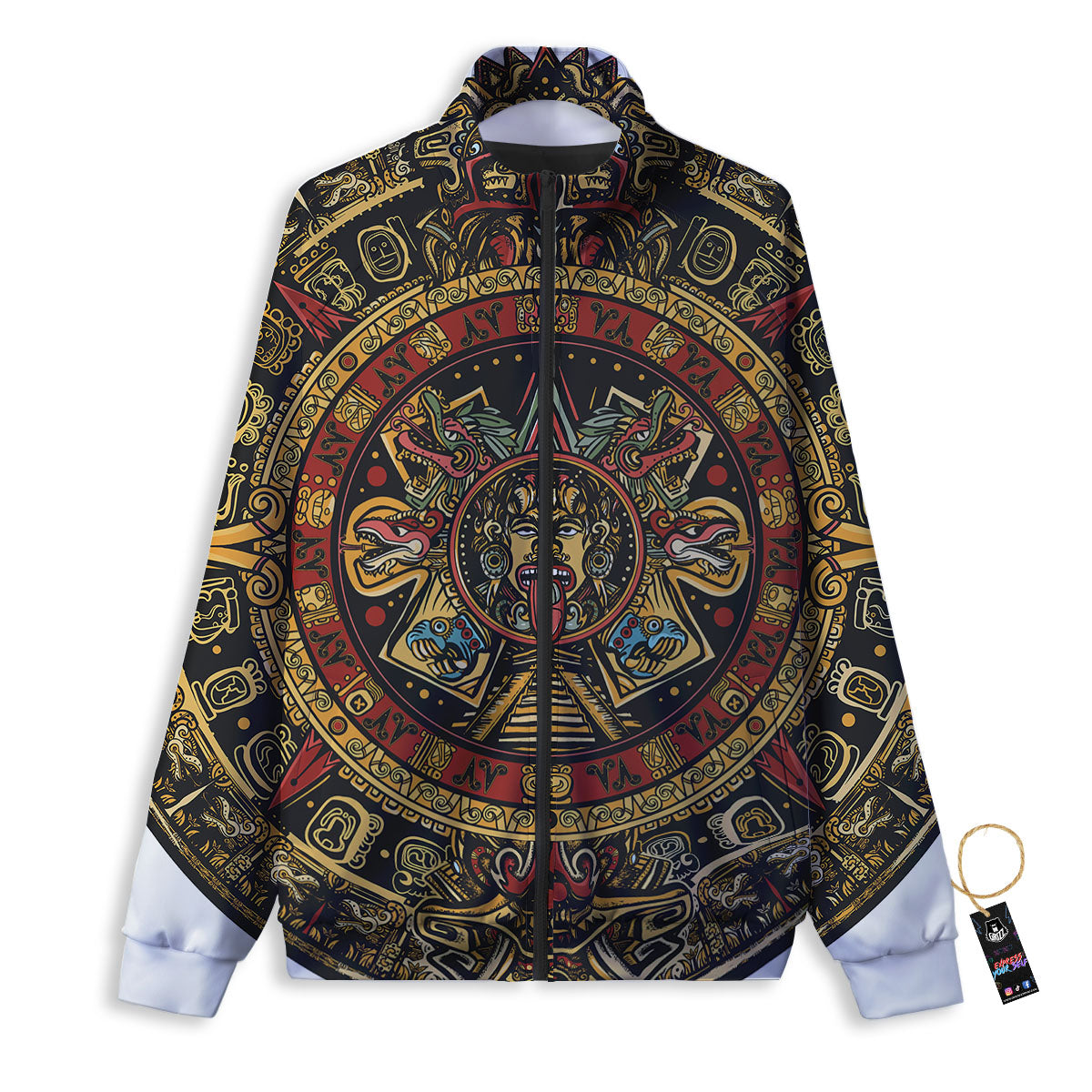 Calendar Mayan Print Track Jacket-grizzshop