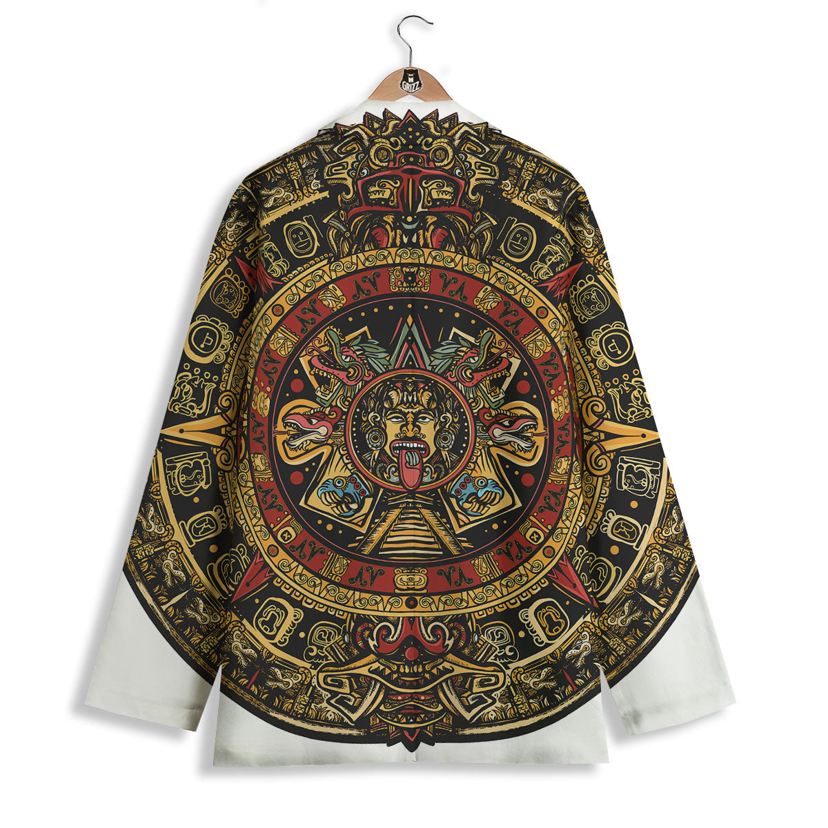 Calendar Mayan Print Women's Blazer-grizzshop