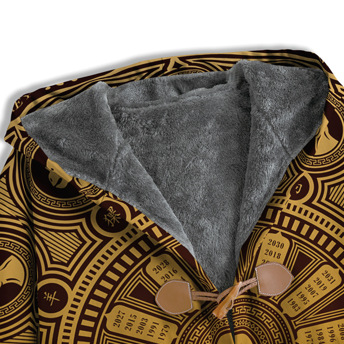 Calendar Signs Chinese Zodiac Print Men's Windbreaker Jacket-grizzshop
