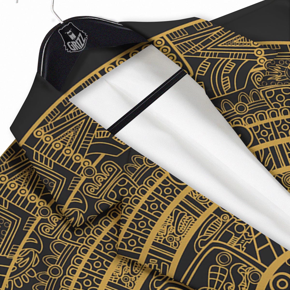 Calendar Tribal Maya Print Men's Sport Coat-grizzshop
