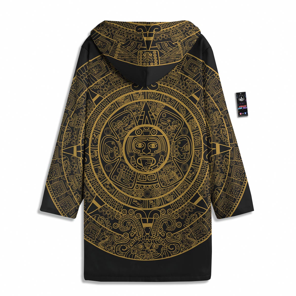 Calendar Tribal Maya Print Men's Windbreaker Jacket-grizzshop