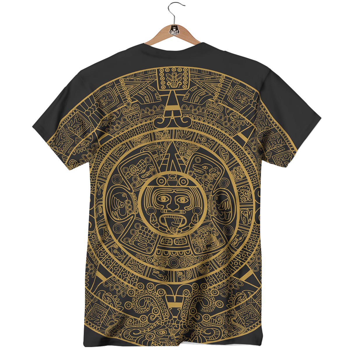 Calendar Tribal Maya Print T-Shirt-grizzshop