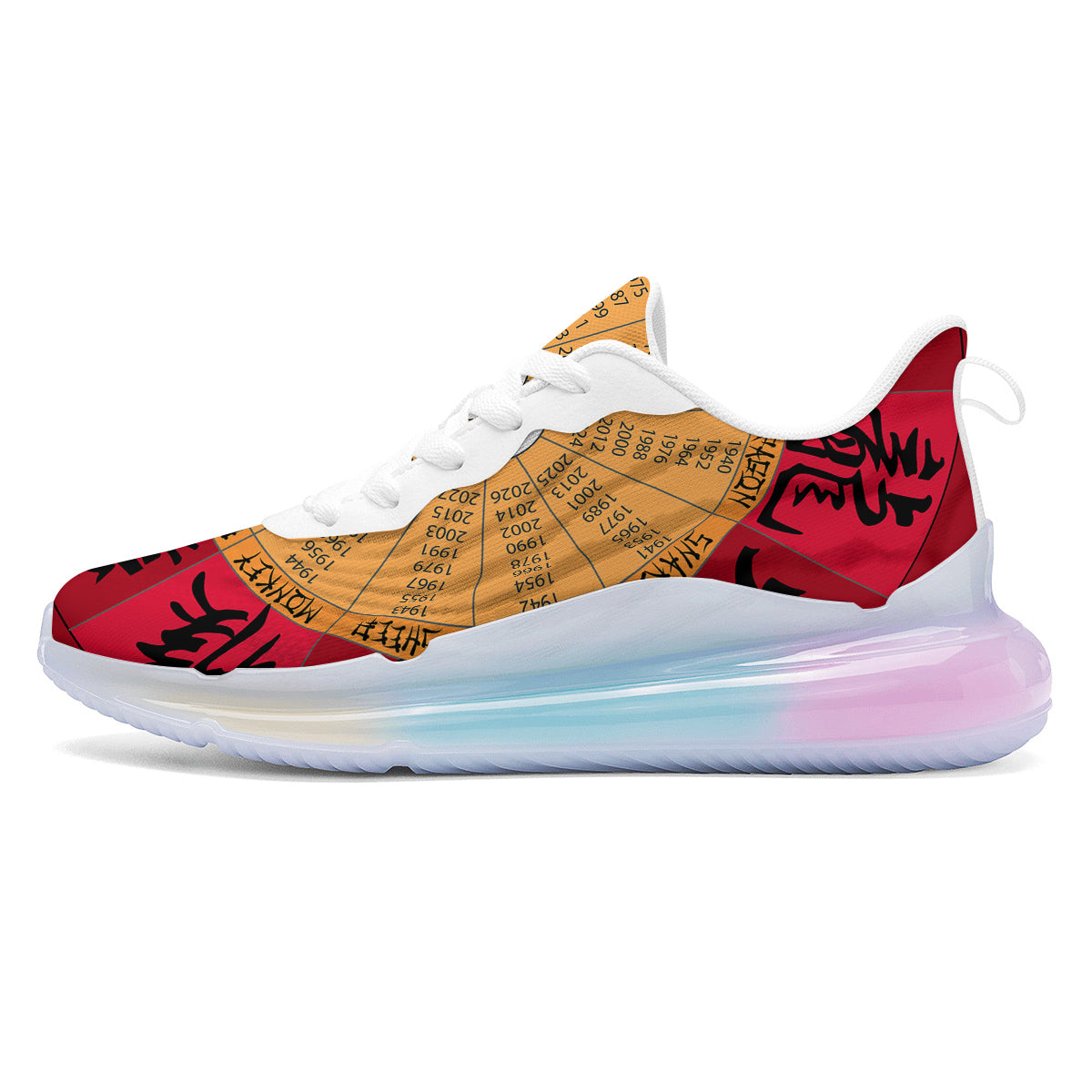 Calendar Wheel Chinese Zodiac Print Running Sneakers-grizzshop