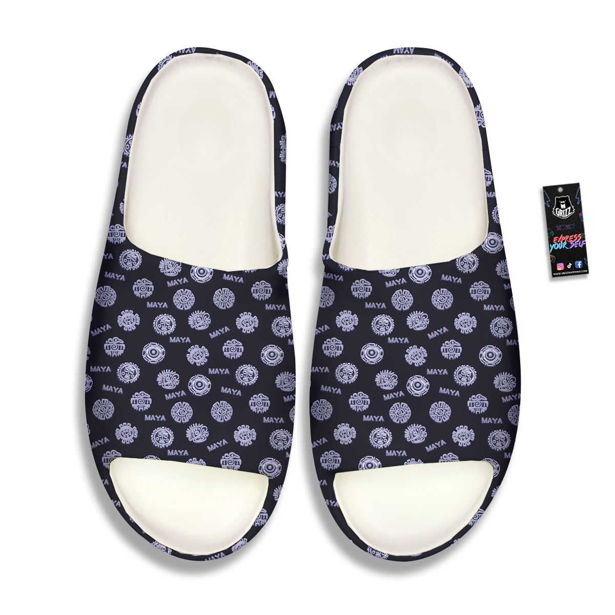 Calendar Aztec Maya Exotic Print Pattern Sandals-grizzshop