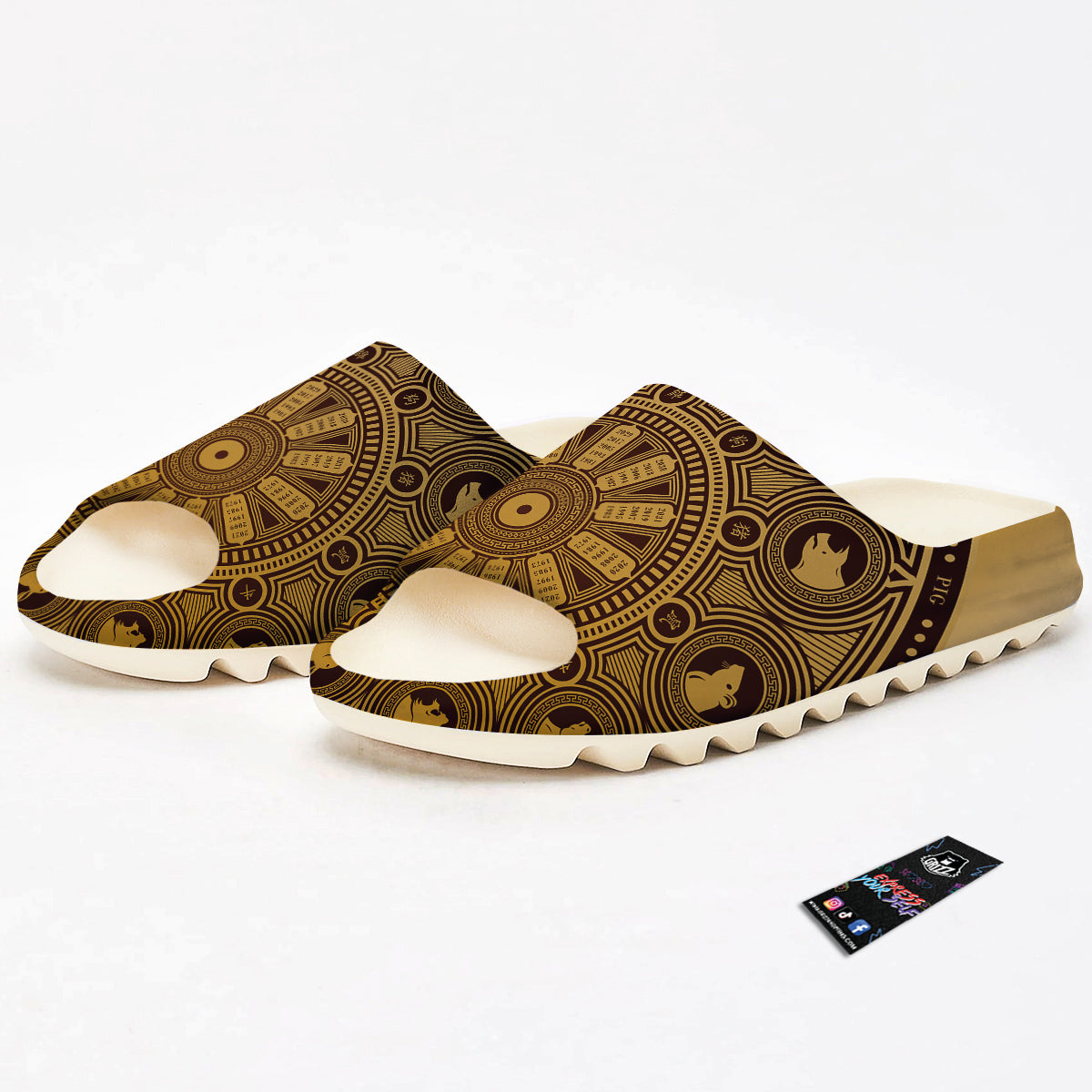 Calendar Signs Chinese Zodiac Print Sandals-grizzshop