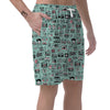 Camera Pastel Pattern Print Men's Shorts-grizzshop