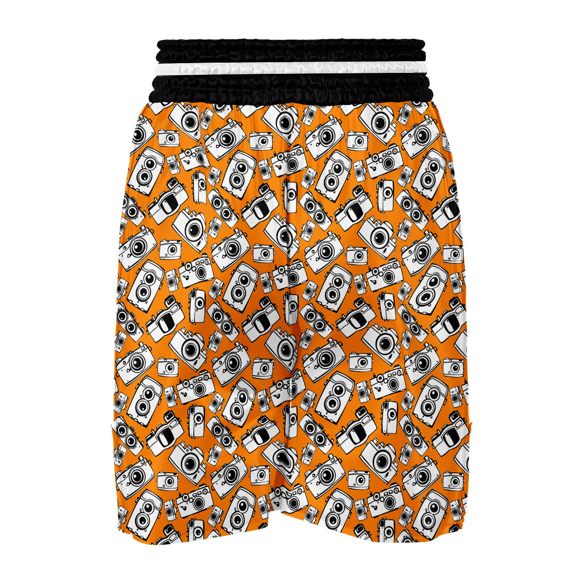 Camera Pattern Print Boxing Shorts-grizzshop