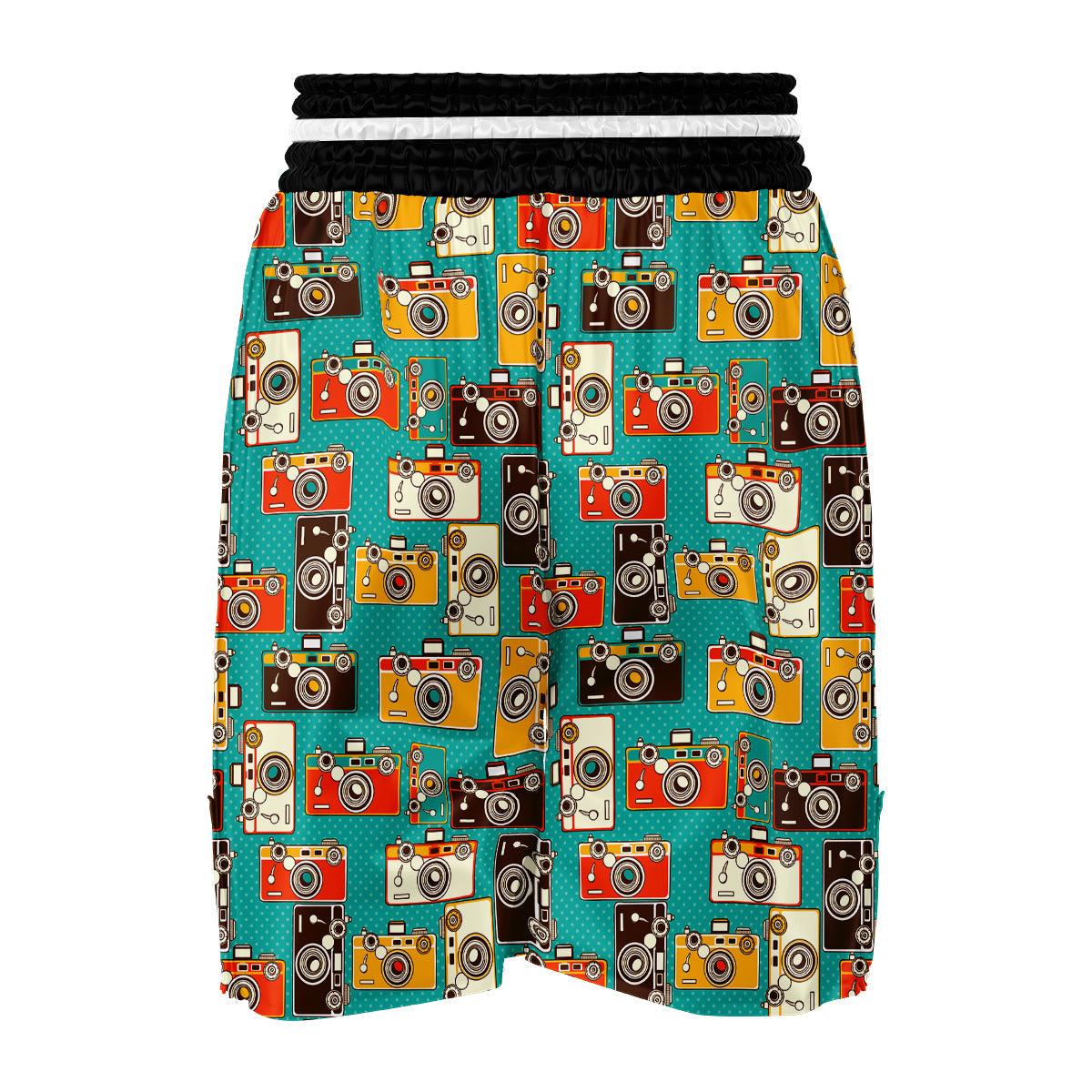 Camera Print Pattern Boxing Shorts-grizzshop