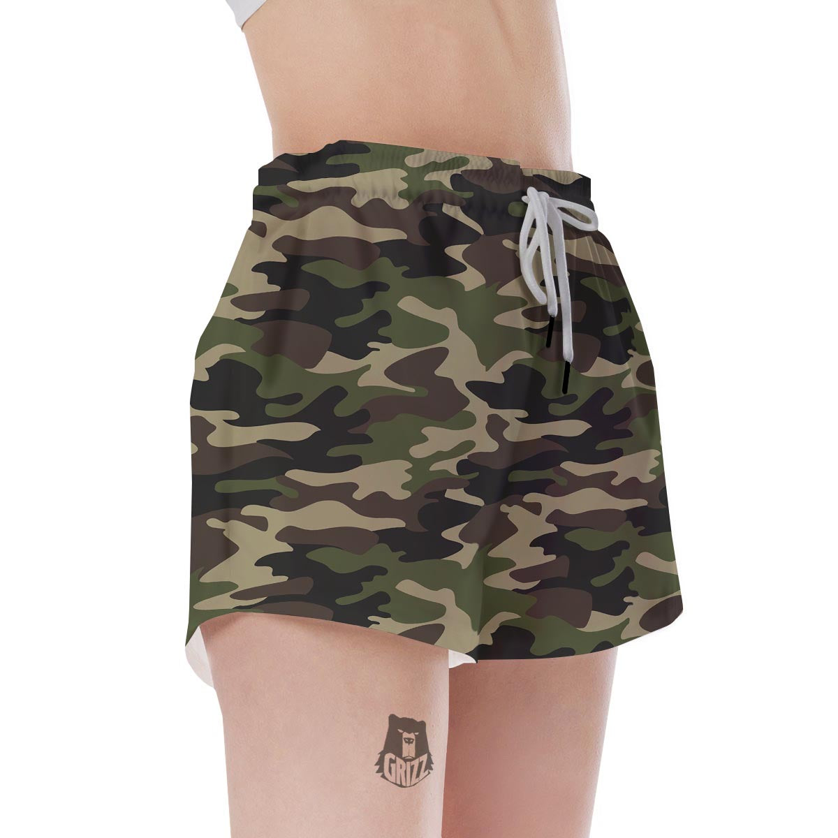 Camo Camouflage Print Women's Shorts-grizzshop